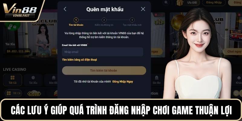 Các lưu ý giúp quá trình đăng nhập chơi game thuận lợi